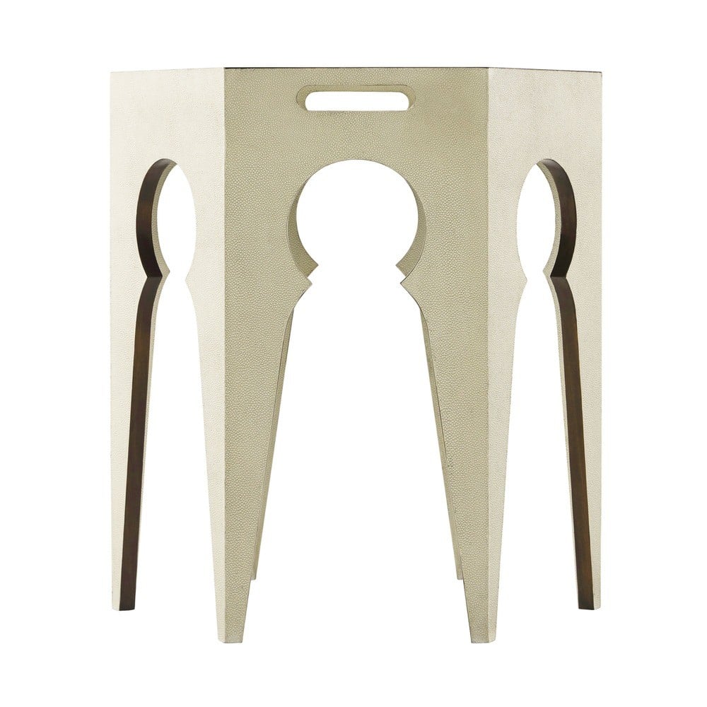 Radium Hexagonal Accent Table in Overcast