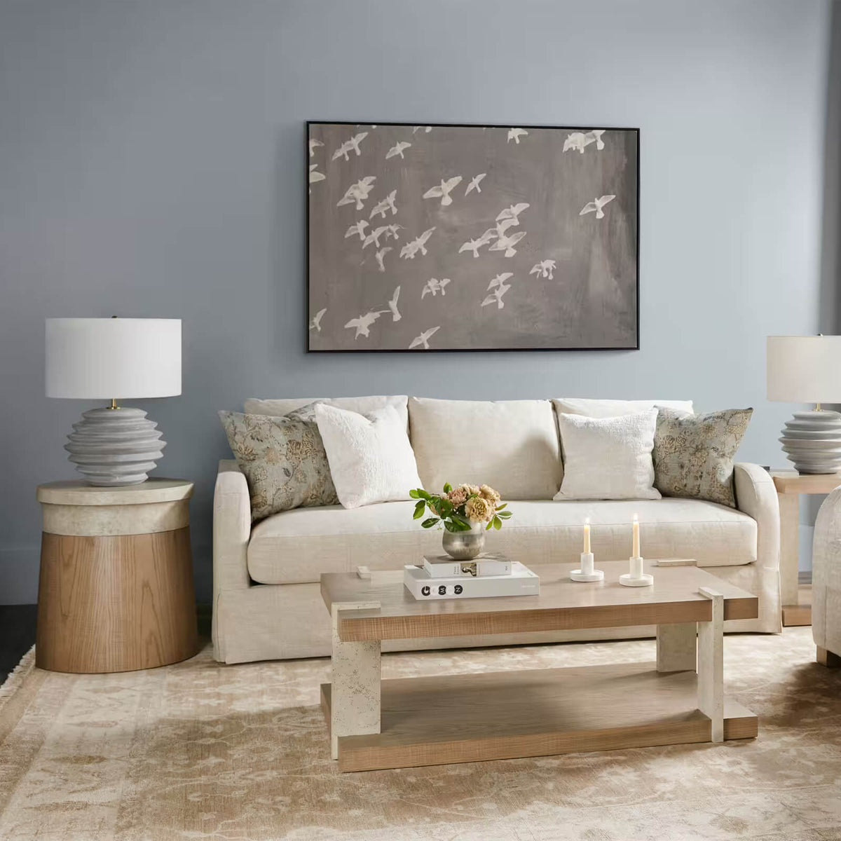Catalina Round Side Table in Dune