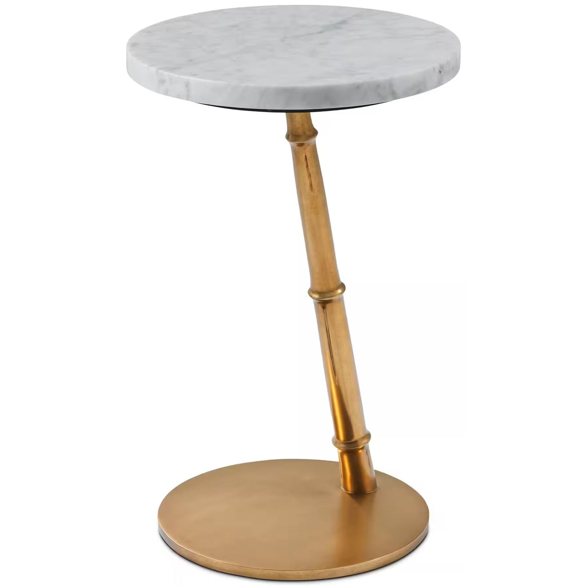 Kesden Accent Table in Bianco Marble