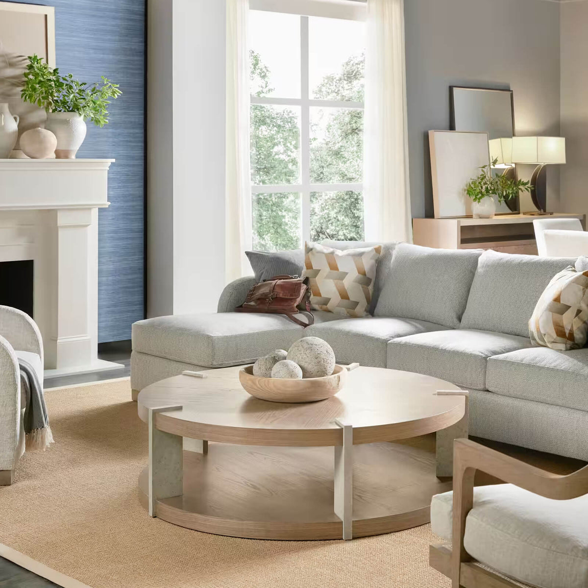 Catalina Round Coffee Table in Dune