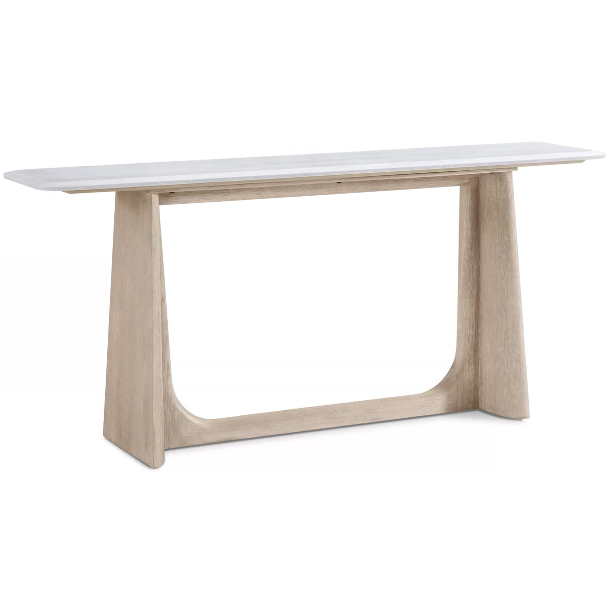 Repose Console Table with Marble Top in Grey Oak