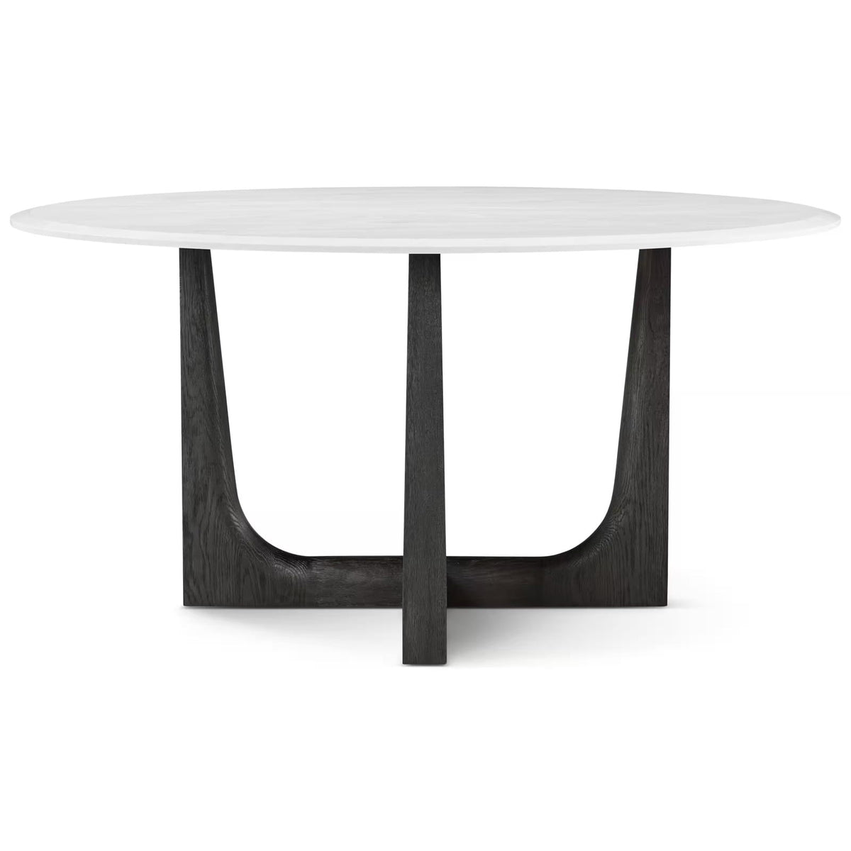 Repose Round Dining Table in Charcoal Oak - 152cm