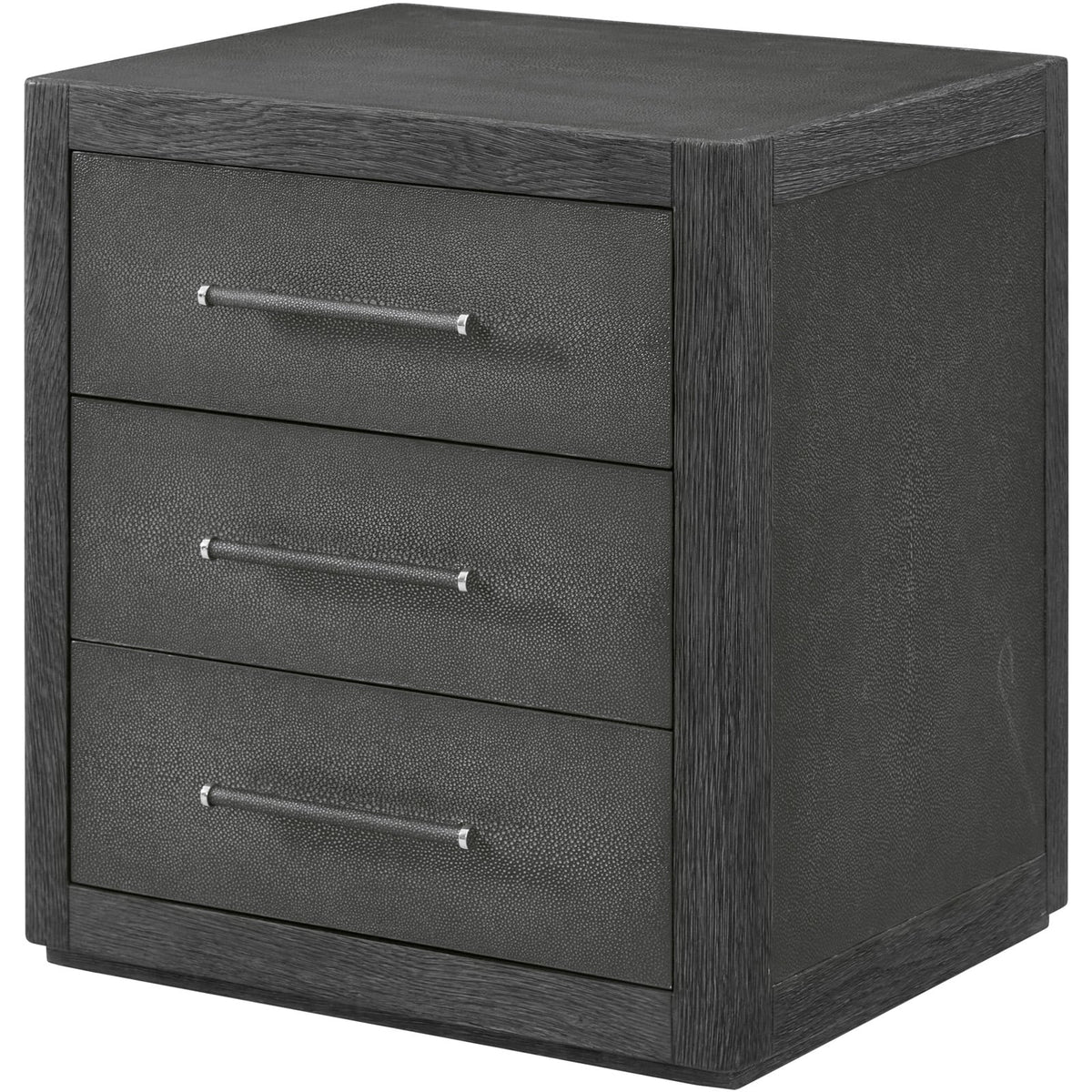 Maxwell 3-Drawer Bedside Table Dark