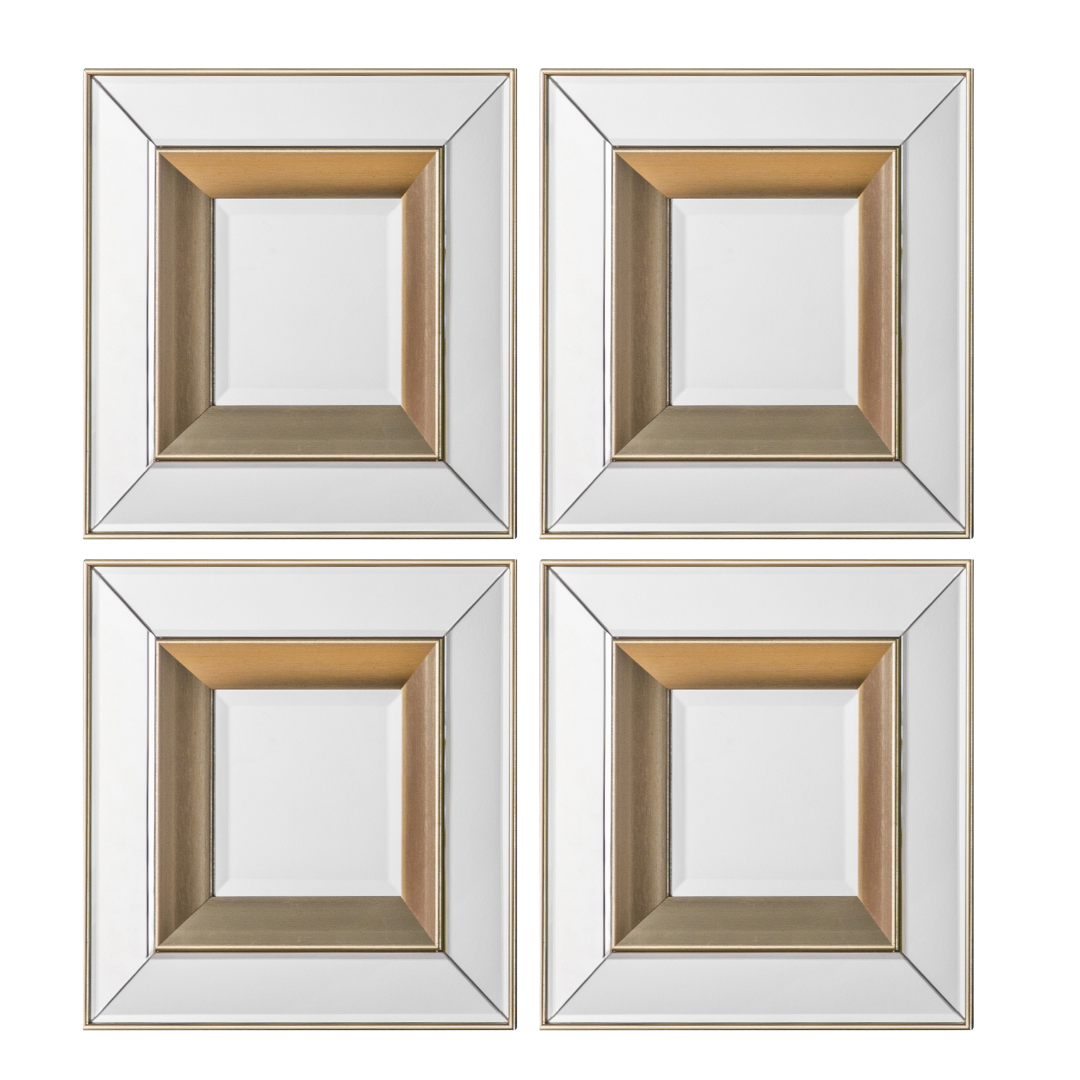 Tintern Square Mirror in Gold - Set of 4