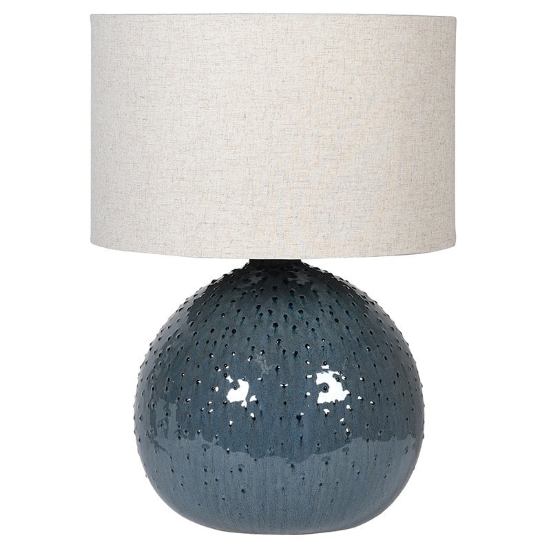 Pavilion Chic Table Lamp Linden in Ceramic Blue 