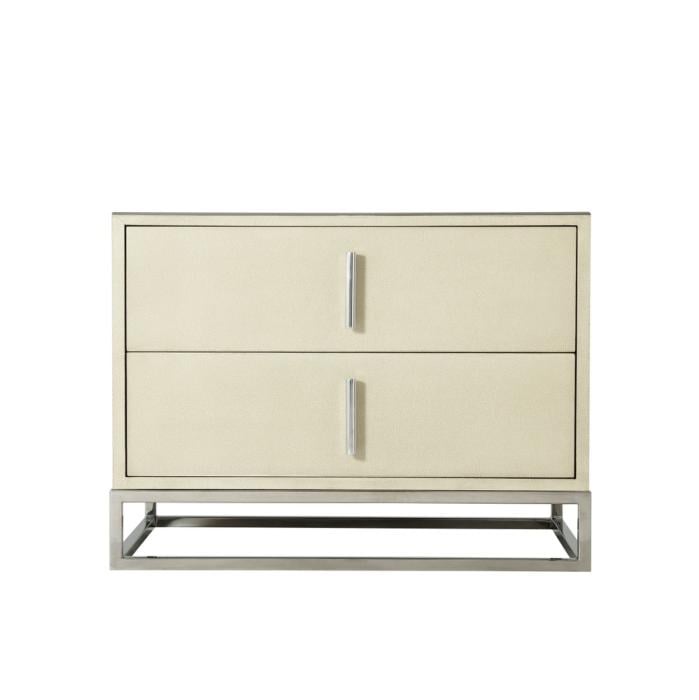 Clearance Ta Studio Bedside Table Blain in Overcast Shagreen