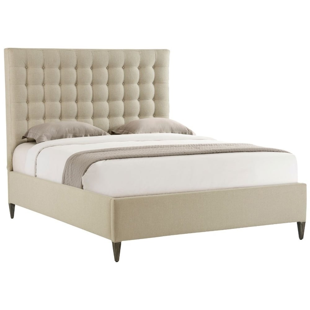 King Bed Frame Hampton in Kendal Linen