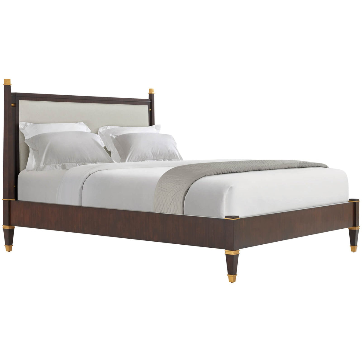 Markos Upholstered Super King Size Bed in Dark