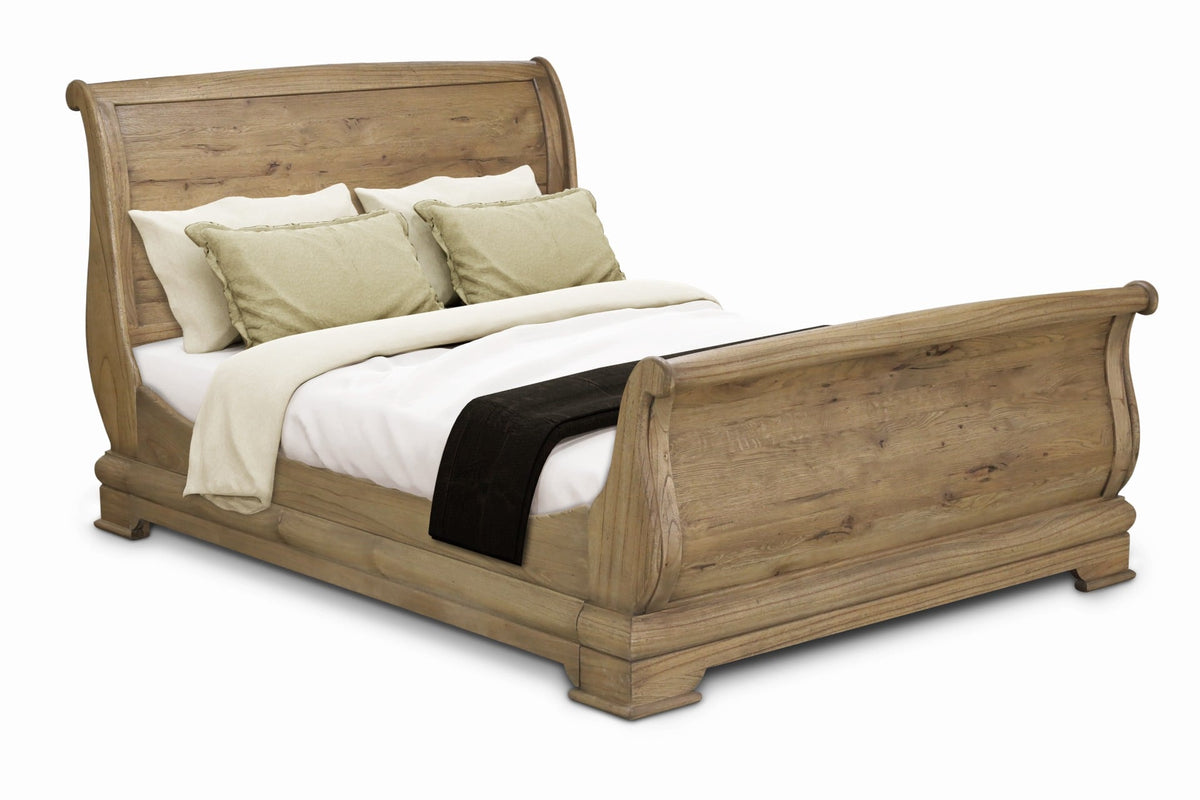 Fulbrook Oak King Size Sleigh Bed