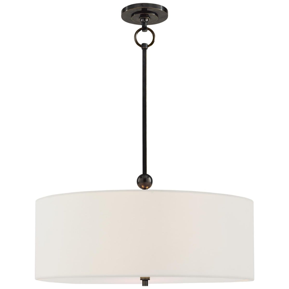 Reed Hanging Shade in Bronze with Linen Shade