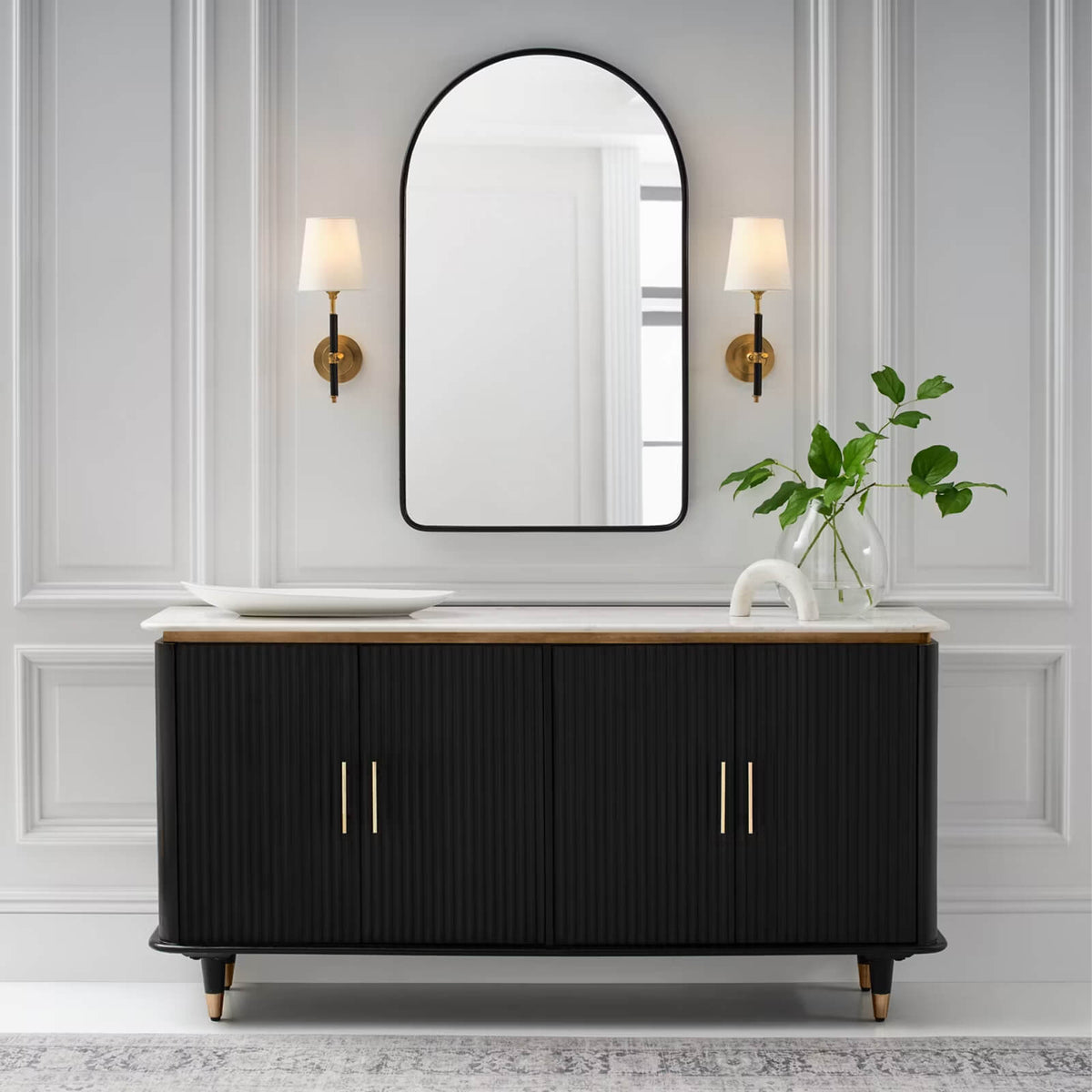 Bryant Wrapped Sconce in Hand-Rubbed Antique Brass and Chocolate Leather