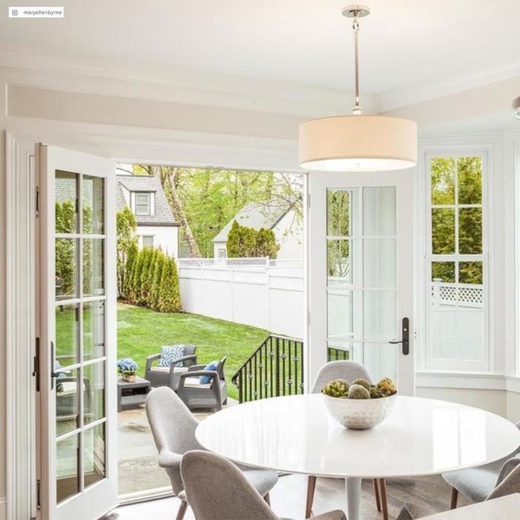 Reed Hanging Shade in Polished Nickel with Linen Shade
