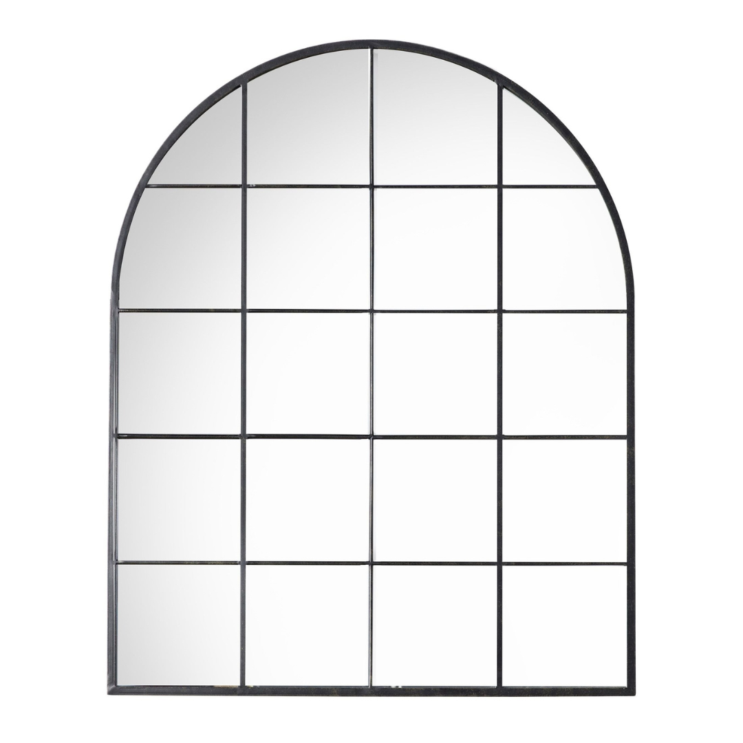 Rayleigh Arch Window Mirror in Black