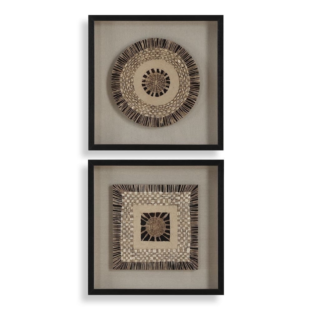 Intertwine Knit Paper Shadow Box - Set of 2