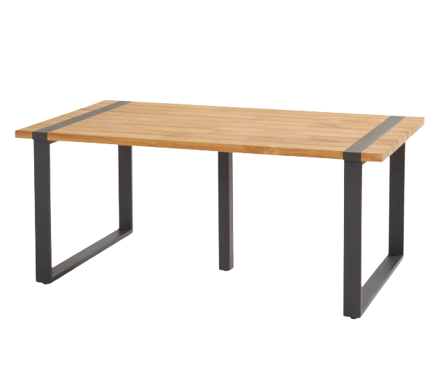 Alto Teak Table 240 cm with Anthracite Legs – luxury outdoor dining table by 4 Seasons Outdoor