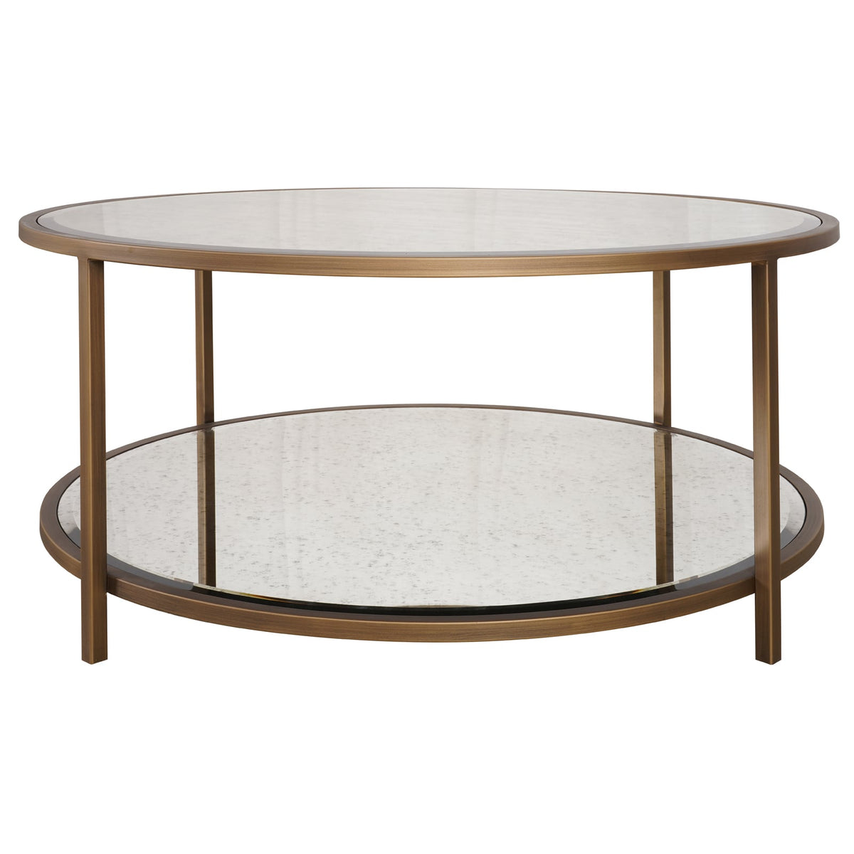 Upton Coffee Table in Antique Brass - Round