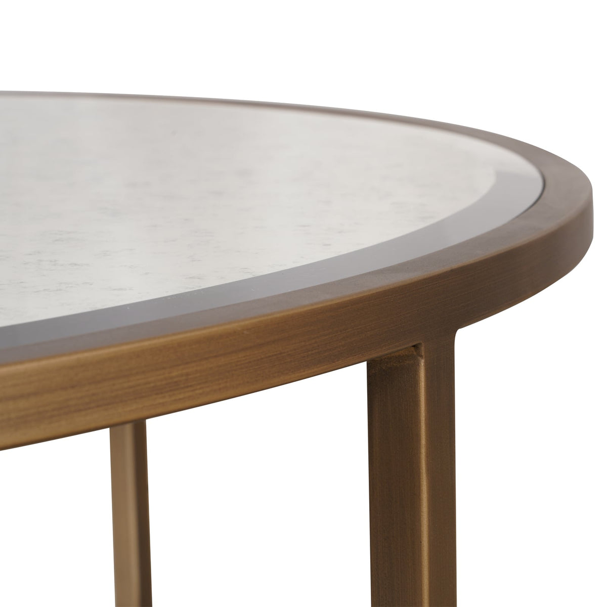 Upton Coffee Table in Antique Brass - Round