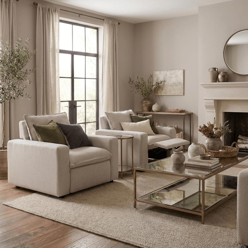 Upton Coffee Table in Antique Brass