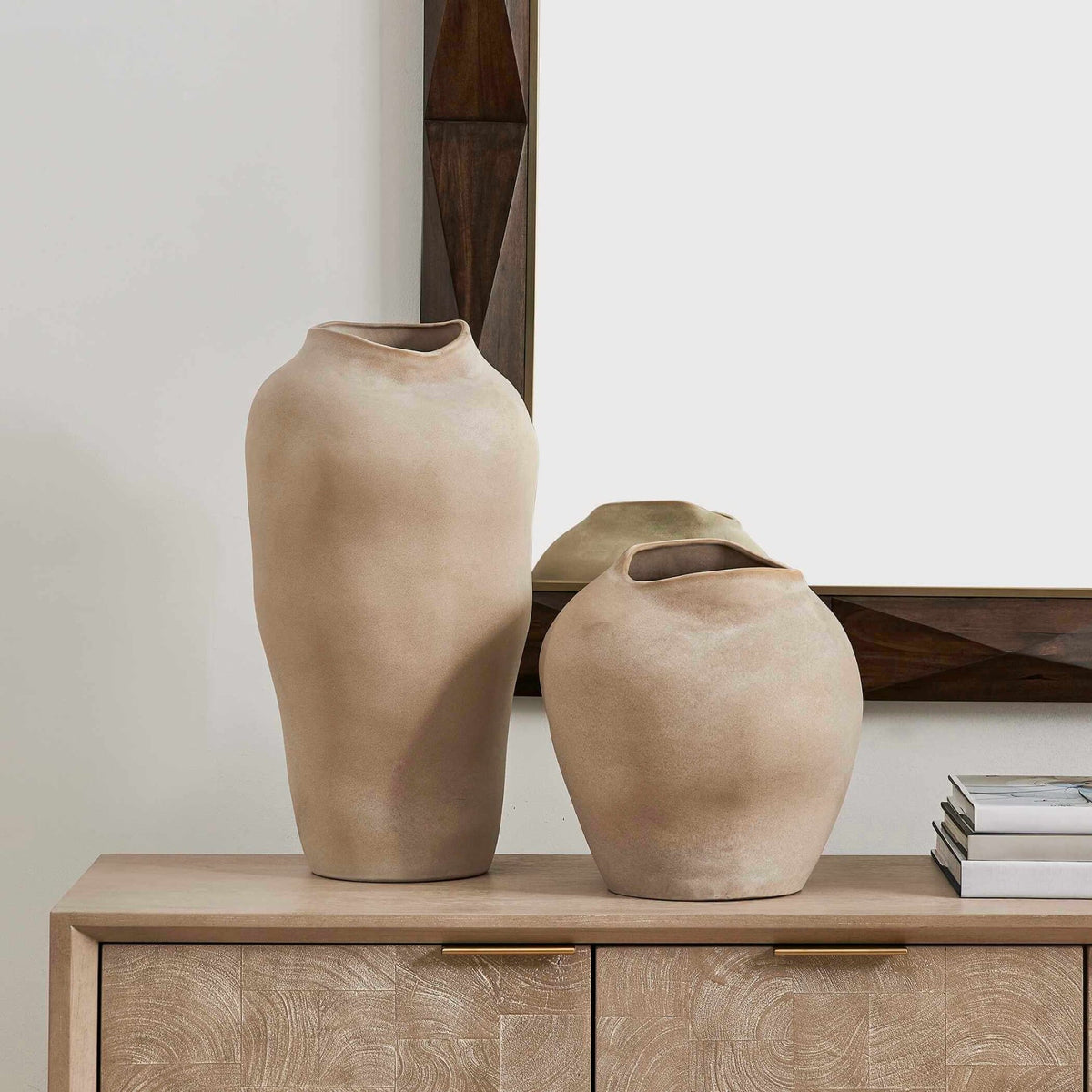 Shadow Play Indoor-Outdoor Vases, Set of 2