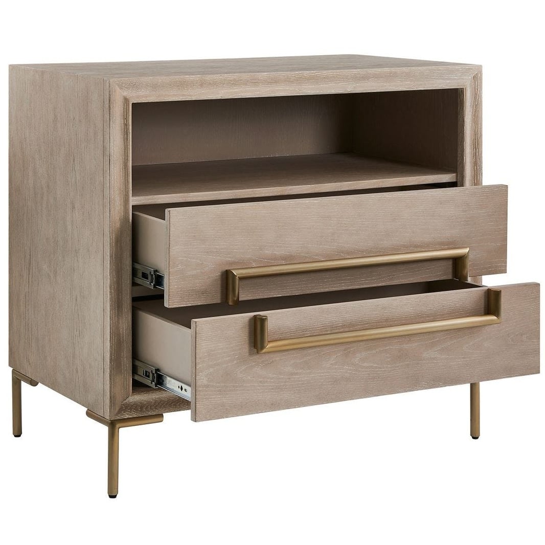 Alessia Modern Side Table in Light Oak