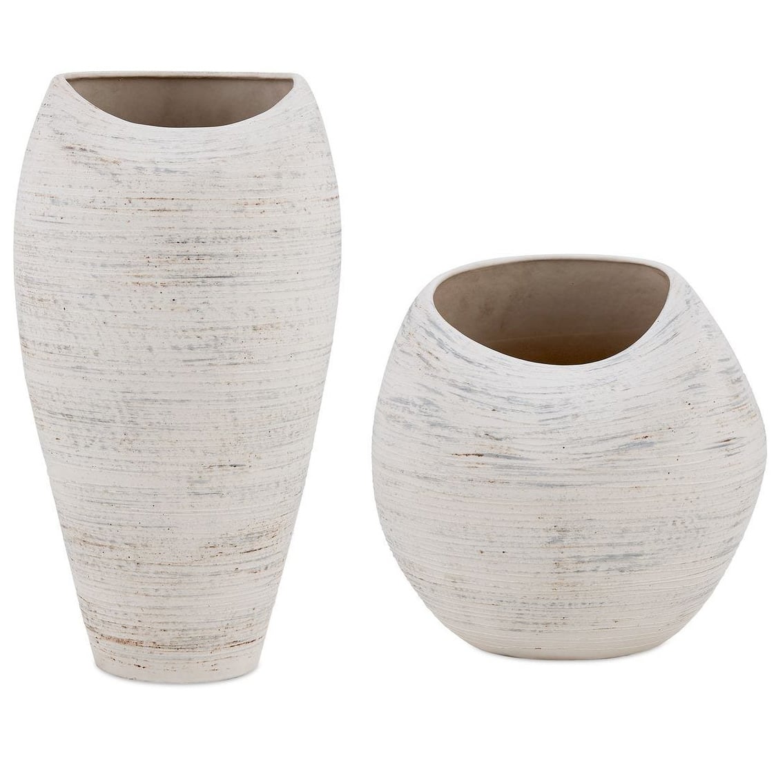 Inara Indoor-Outdoor Vases in White - Set of 2