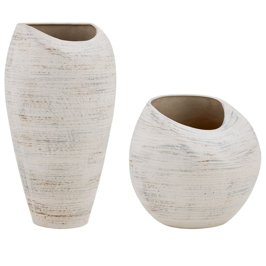 Inara Indoor-Outdoor Vases in White - Set of 2