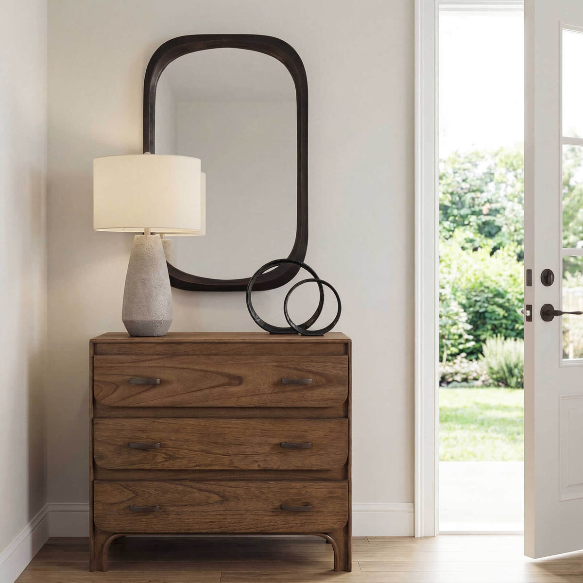 McKagan 3 Drawer Chest of Drawers in Mindi Wood