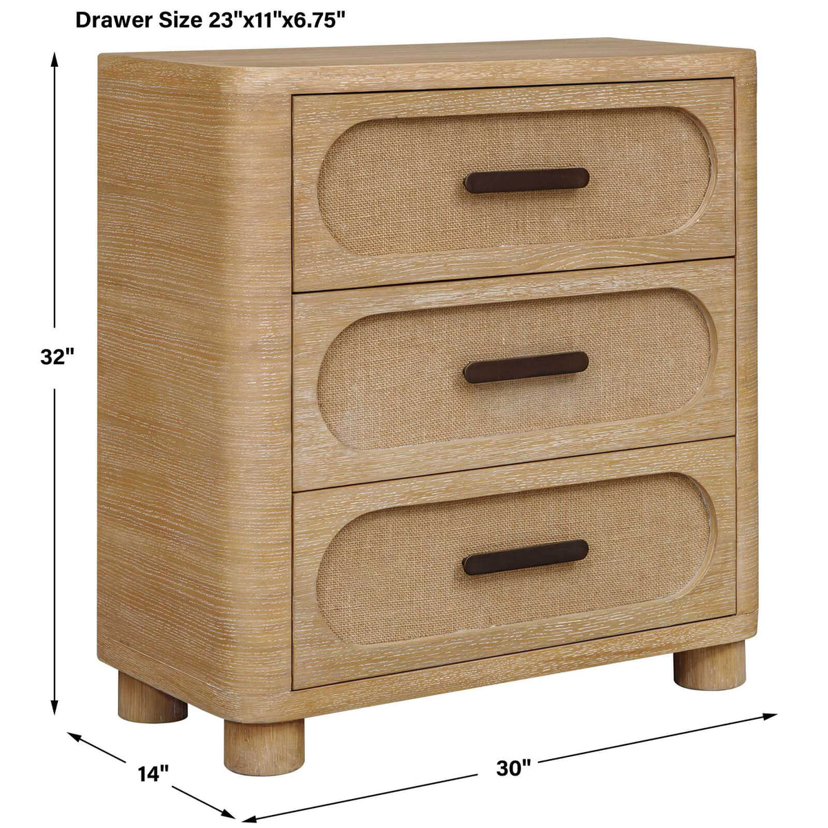 Scottie 3 Drawer Chest of Drawers in Natural Oak