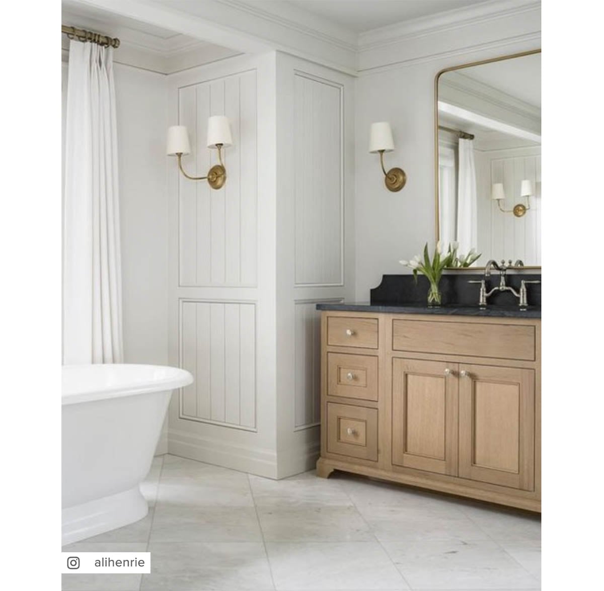 Vendome Double Wall Light in Hand-Rubbed Antique Brass with Linen Shades