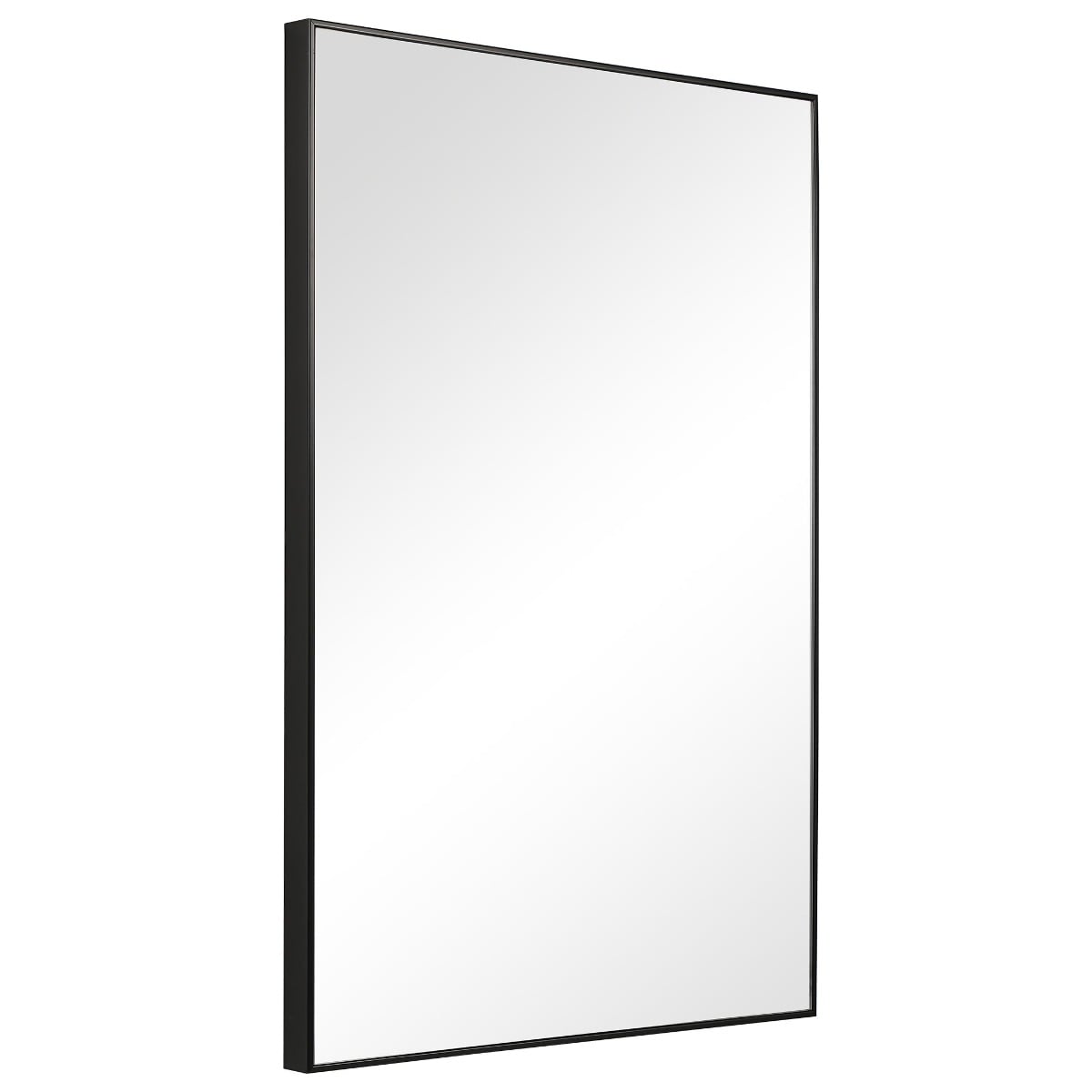 Simple Slim Frame Mirror Black