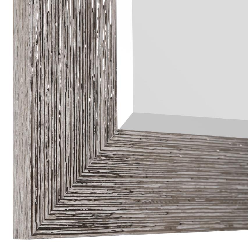 Silver Wood Effect Mirror