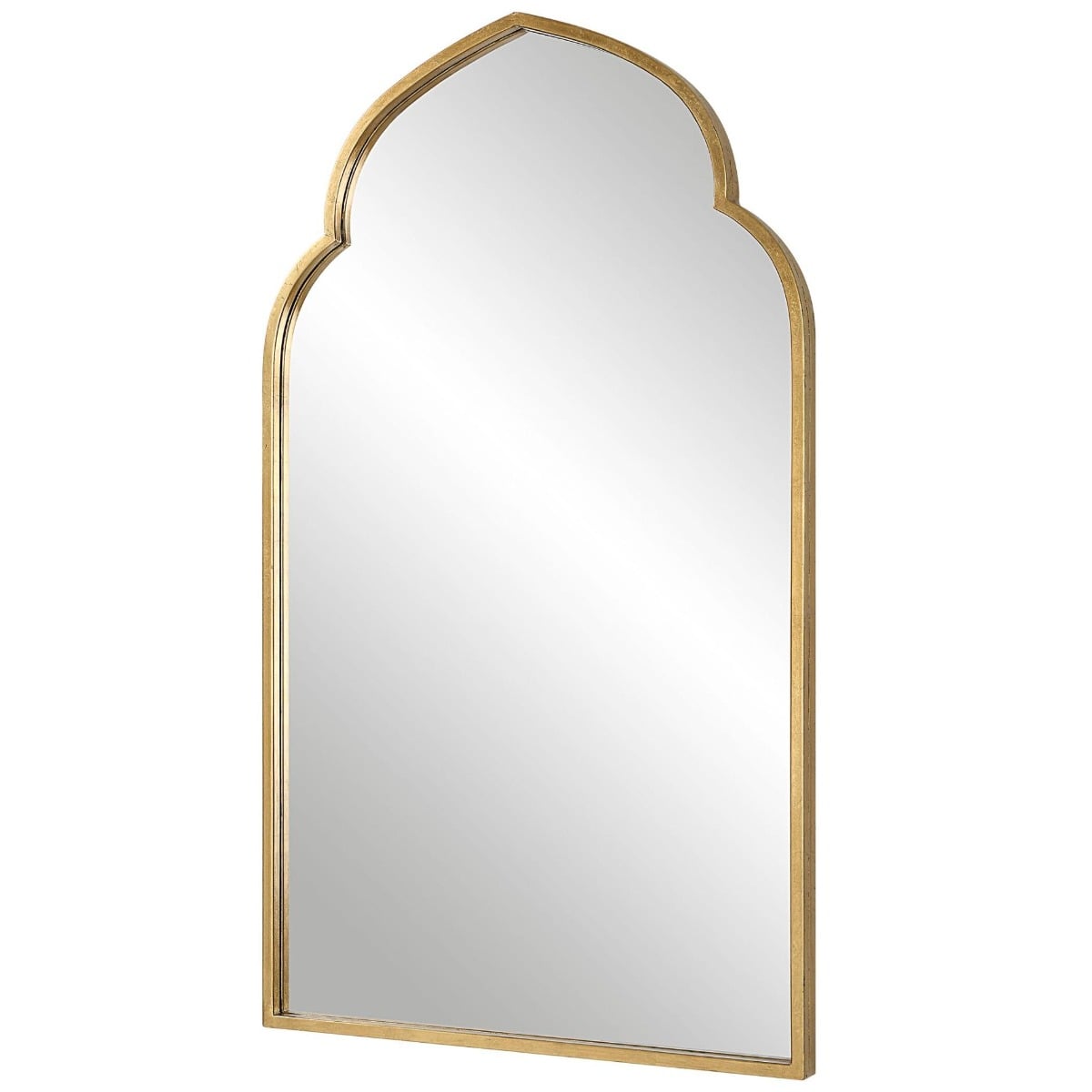 Temple Arched Mirror in Gold