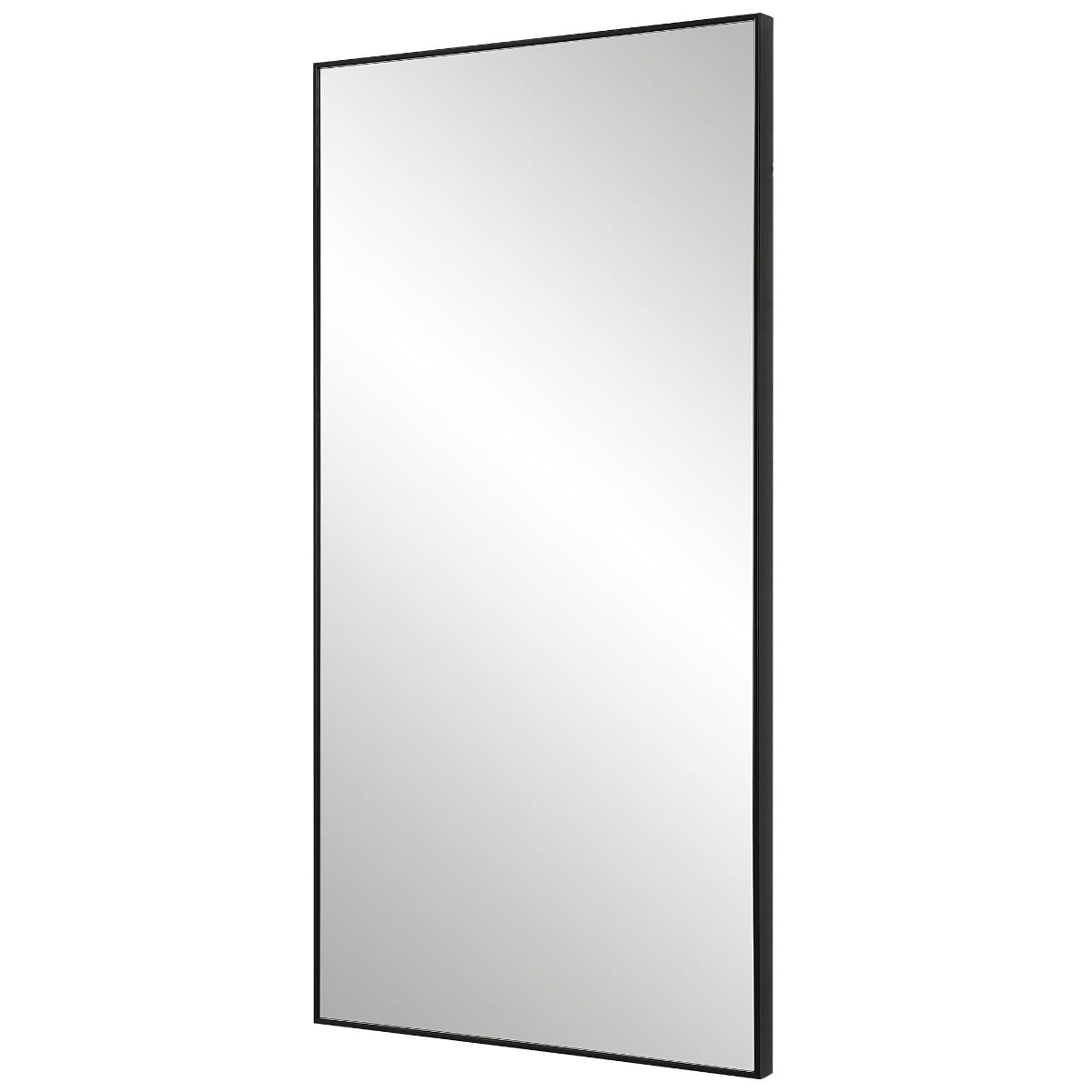 Slim Frame Midi Mirror in Black