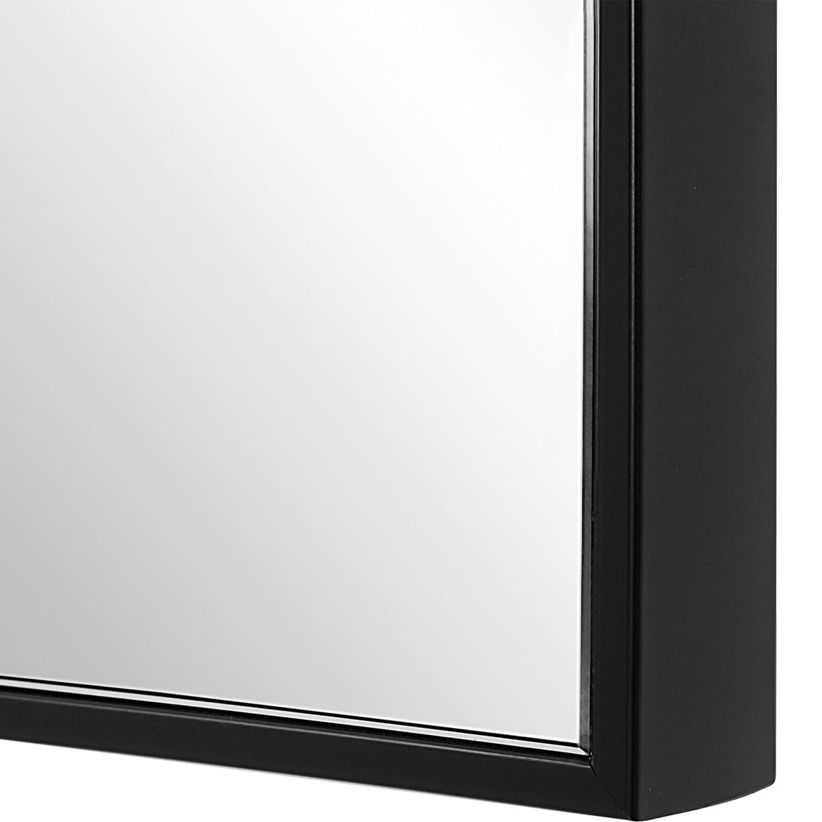 Slim Frame Midi Mirror in Black