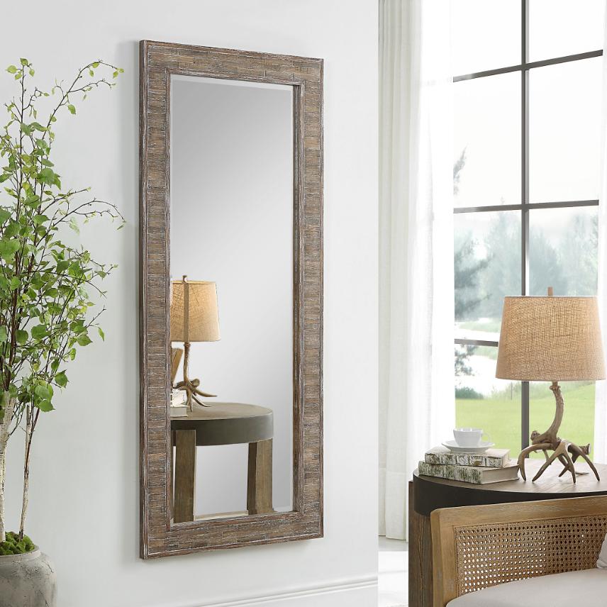 Beachhouse Distressed Wooden Tall Mirror
