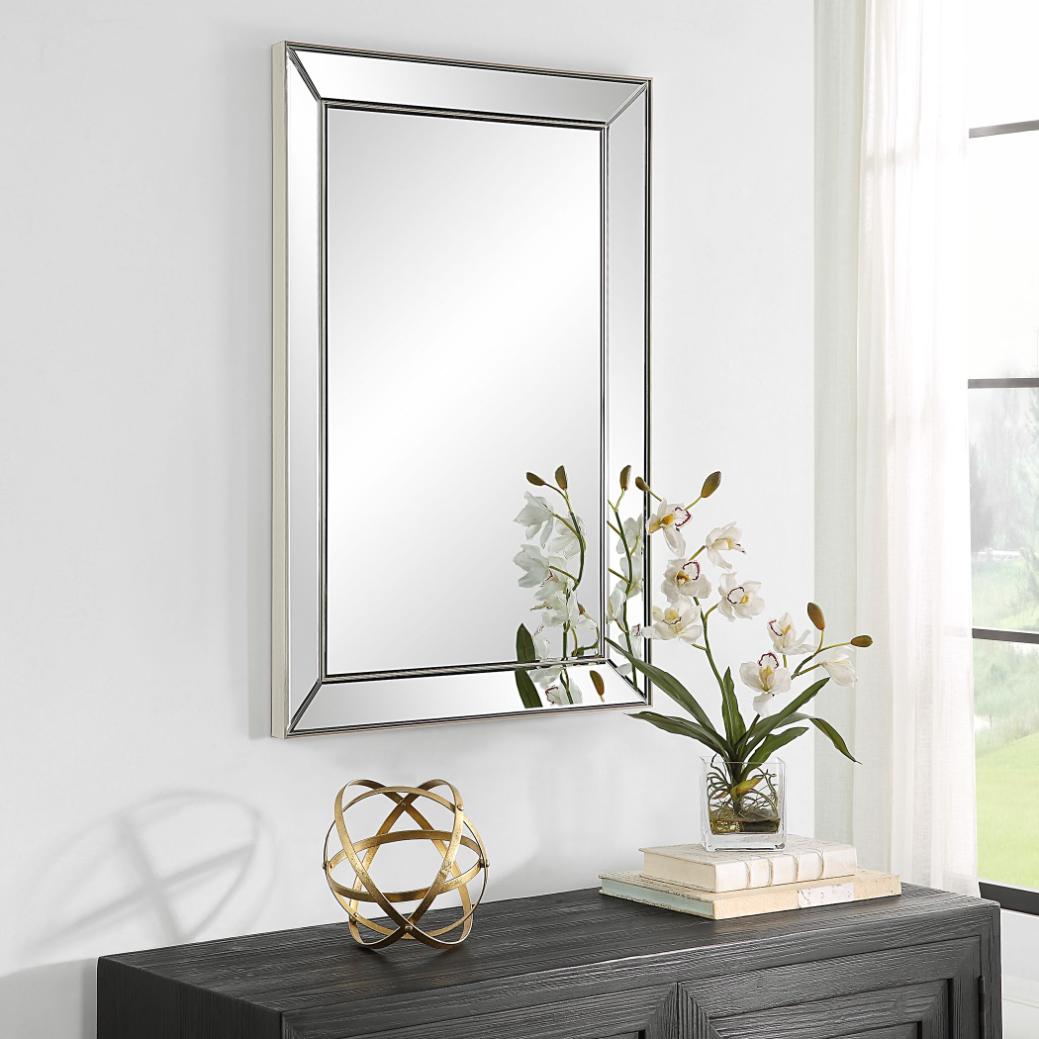 Hannah Rectangular Mirror Champagne Finish
