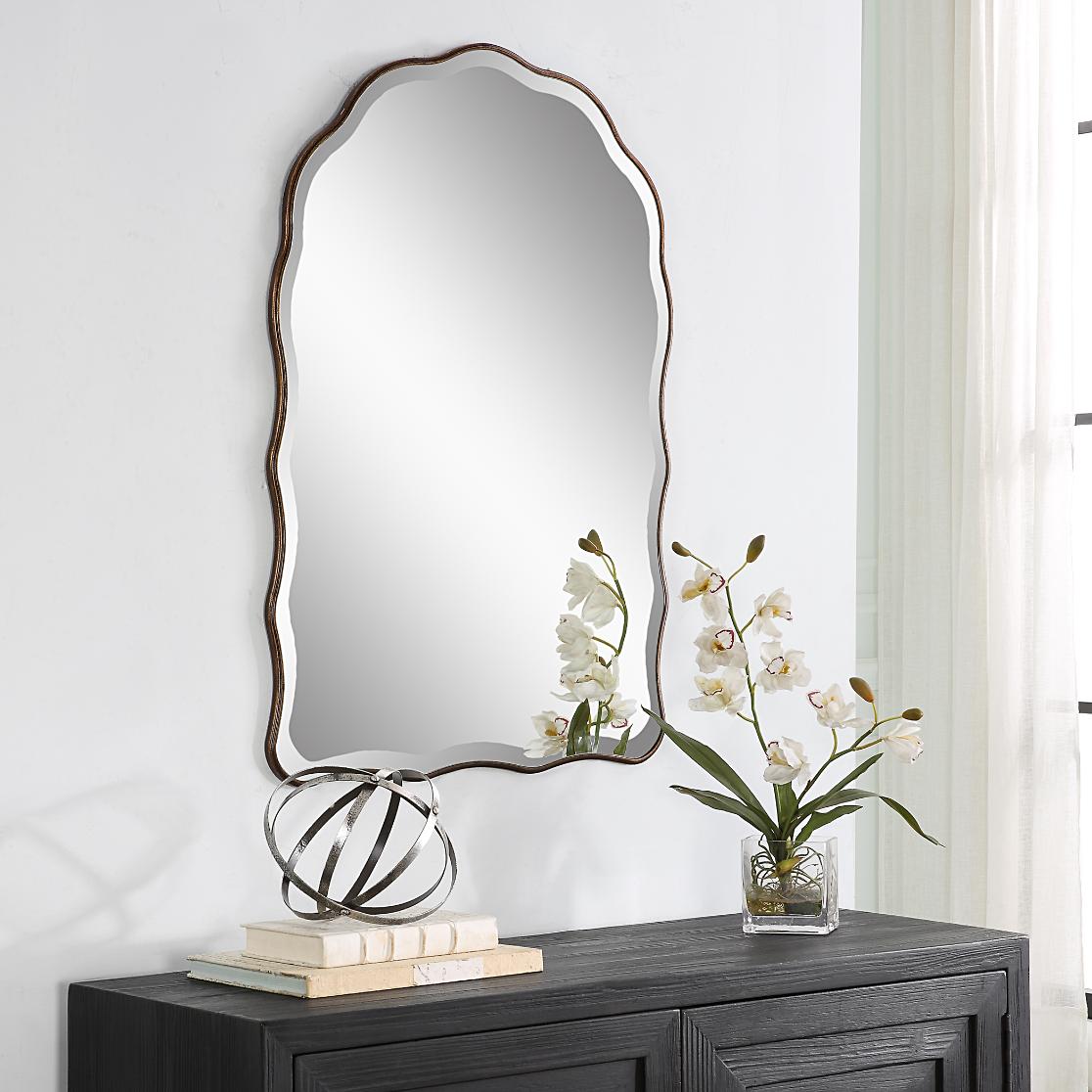 Irregular Mirror Antique Bronze