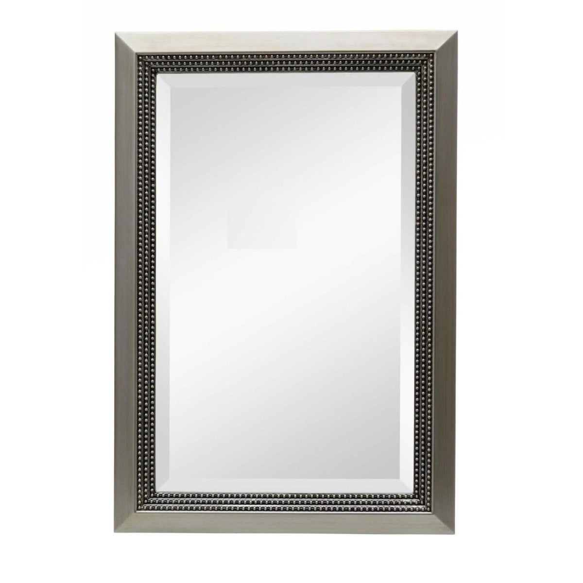 Beaded Lines Mirror Brushed Silver