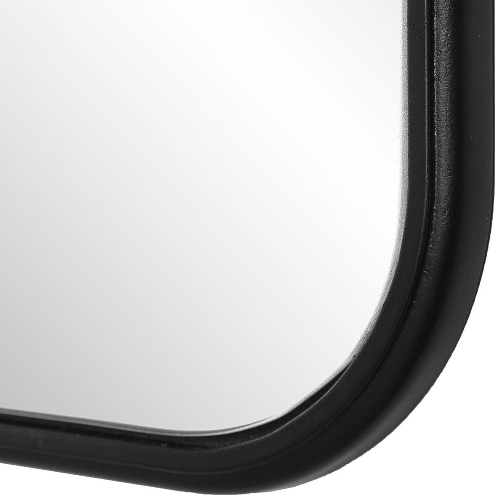Grace Scalloped Mirror in Black