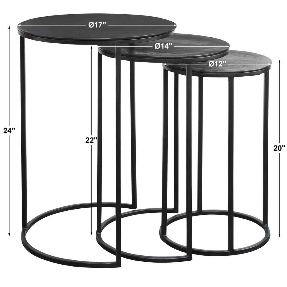 Espresso Set of Round Nesting Tables
