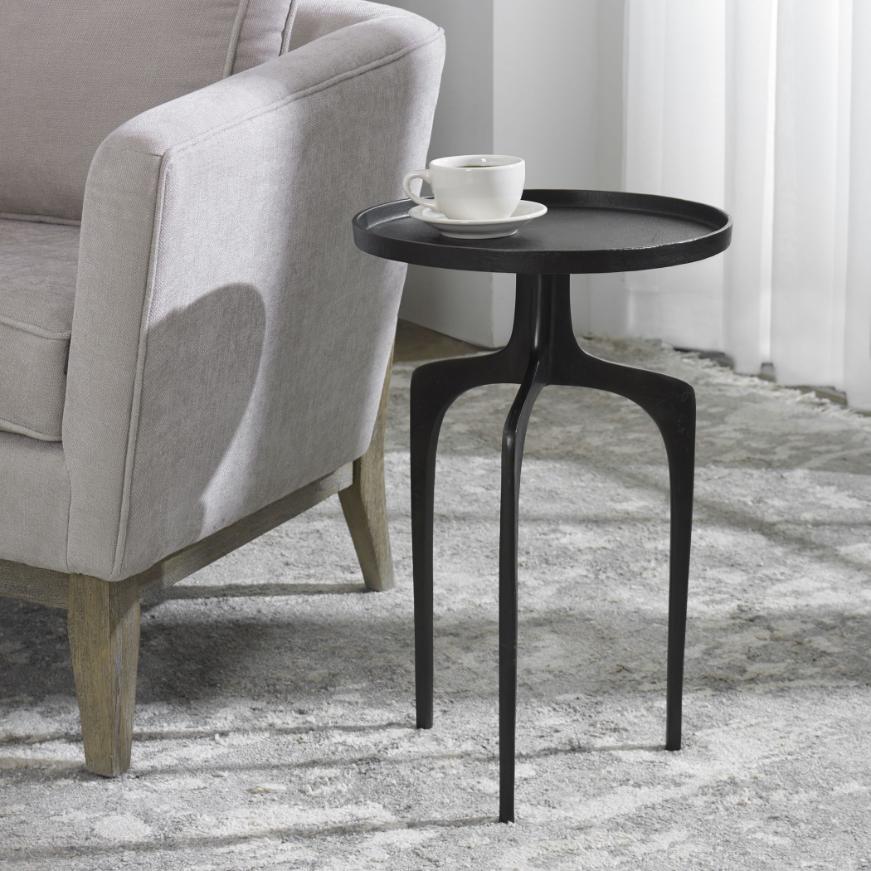 Tripod Side Table Black