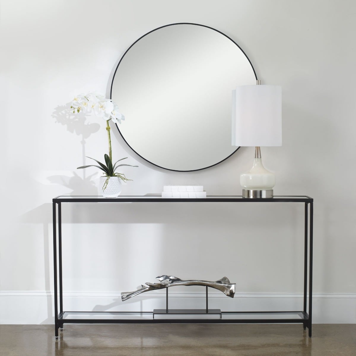 Slimline Console Black Finish