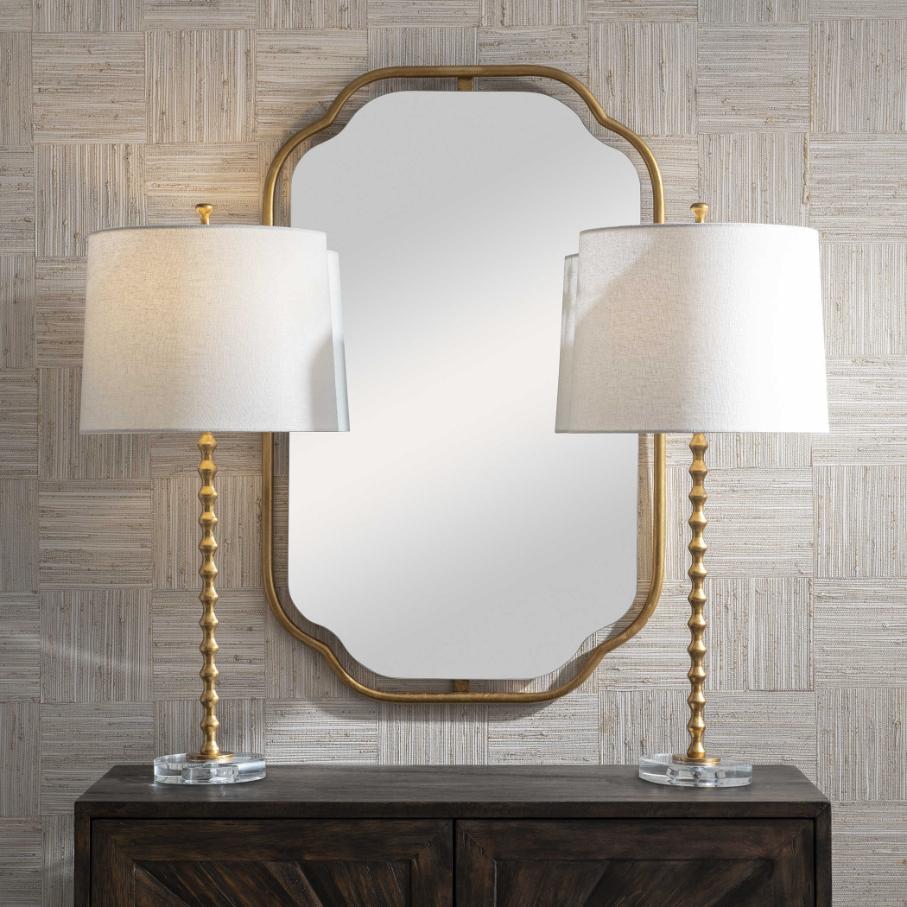 Hourglass Table Lamp in Brass - Set of 2