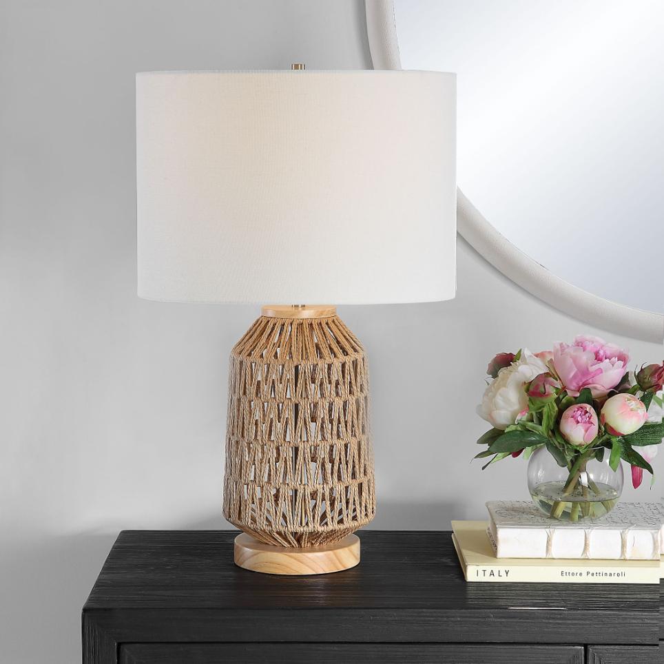 Natural Woven Table Lamp