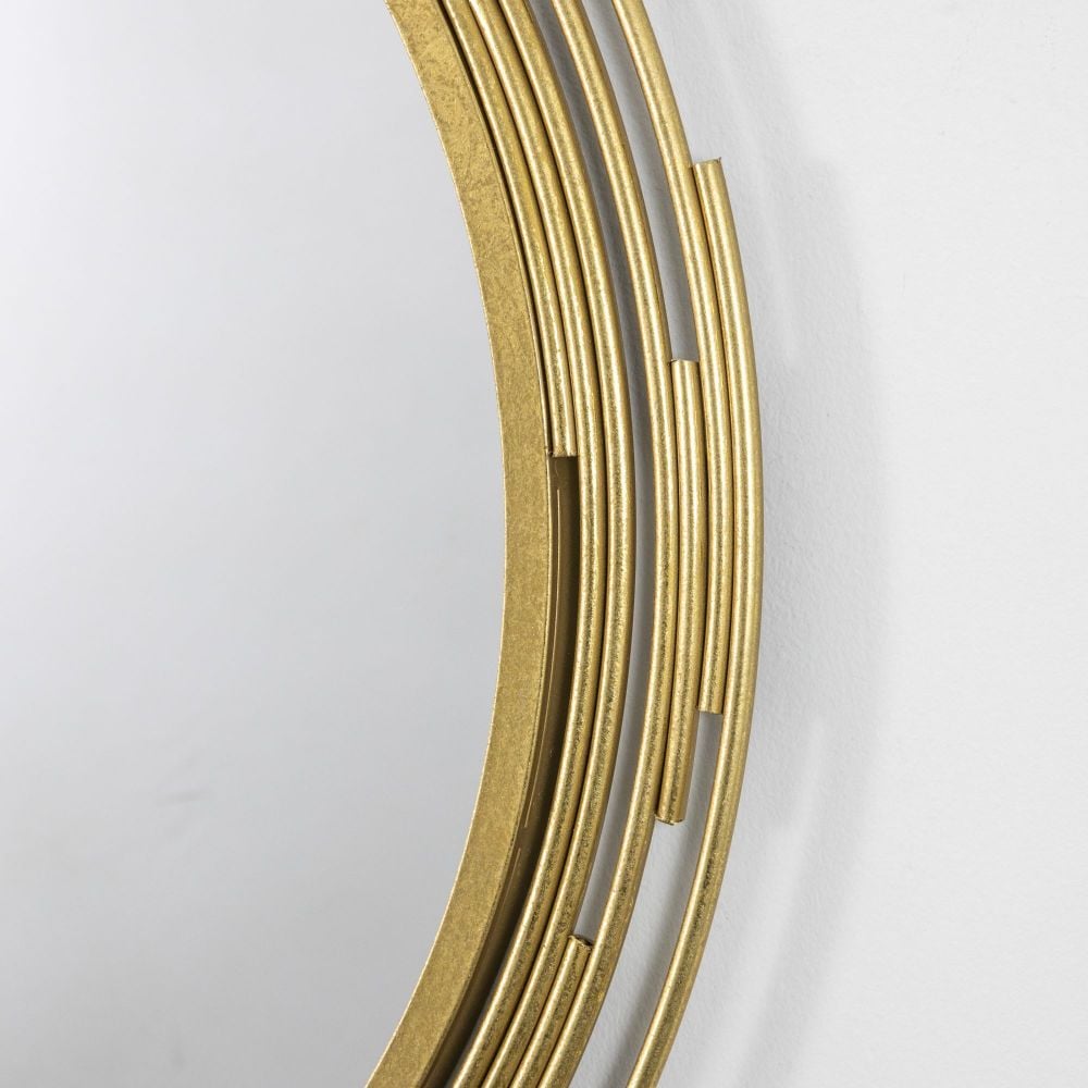 Rennes Gold Round Wall Mirror