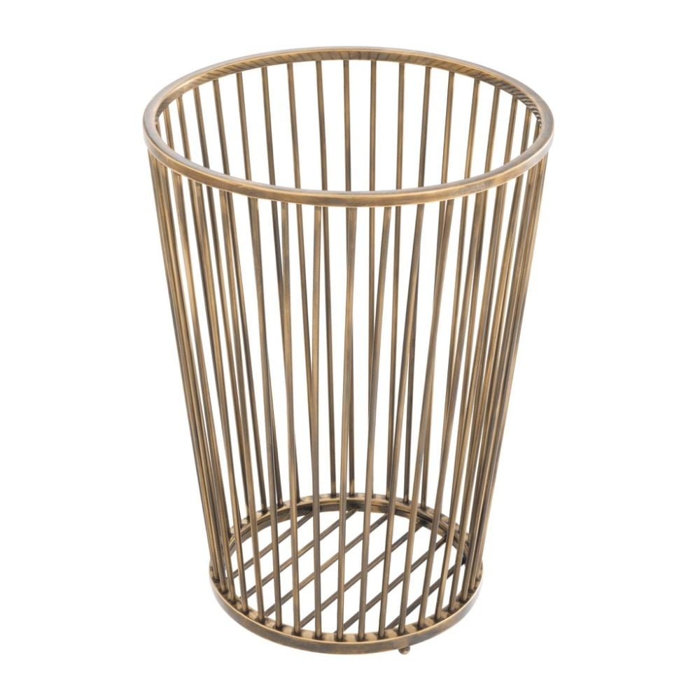 Baleana Waste Paper Basket in Vintage Brass