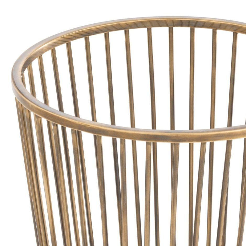 Baleana Waste Paper Basket in Vintage Brass