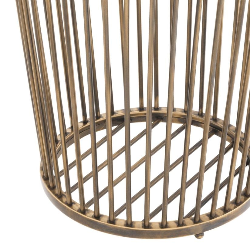 Baleana Waste Paper Basket in Vintage Brass