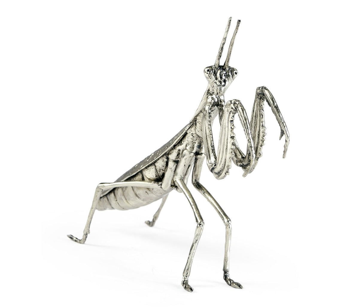 White Brass Praying Mantis