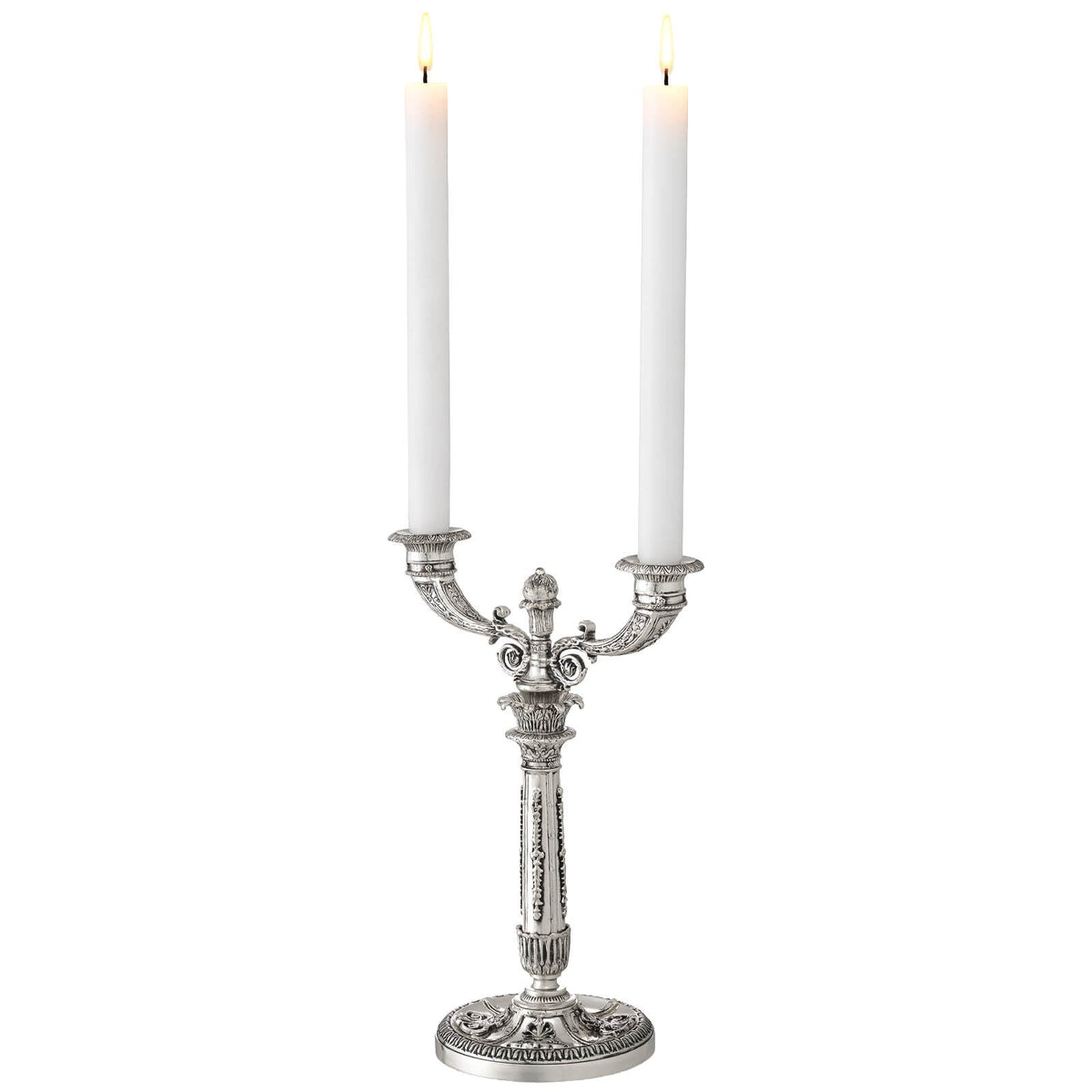 Whitney Candle Holder in Antique Silver